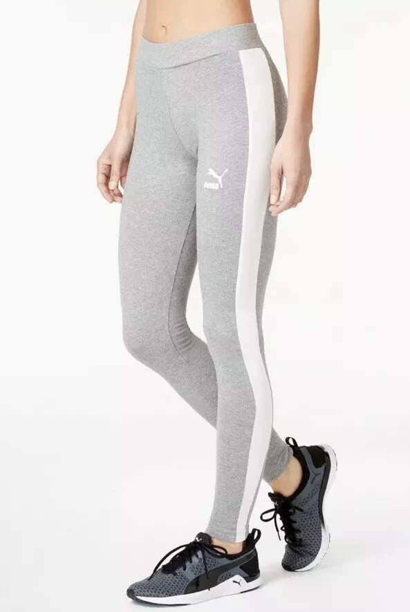 Puma T7 Archive Logo Gray Leggings S eBay