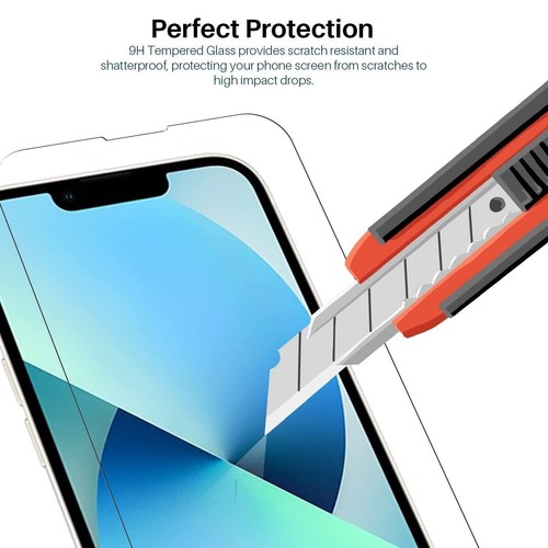 Protection écran en verre trempé premium pour iPhone 13 / 13 Pro / 14 / 16e - Photo 4 sur 5