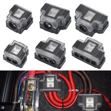 2pcs Brass 2/3/4-Way Amp Distribution Block 0-10AWG Power Splitter Car Marine RV