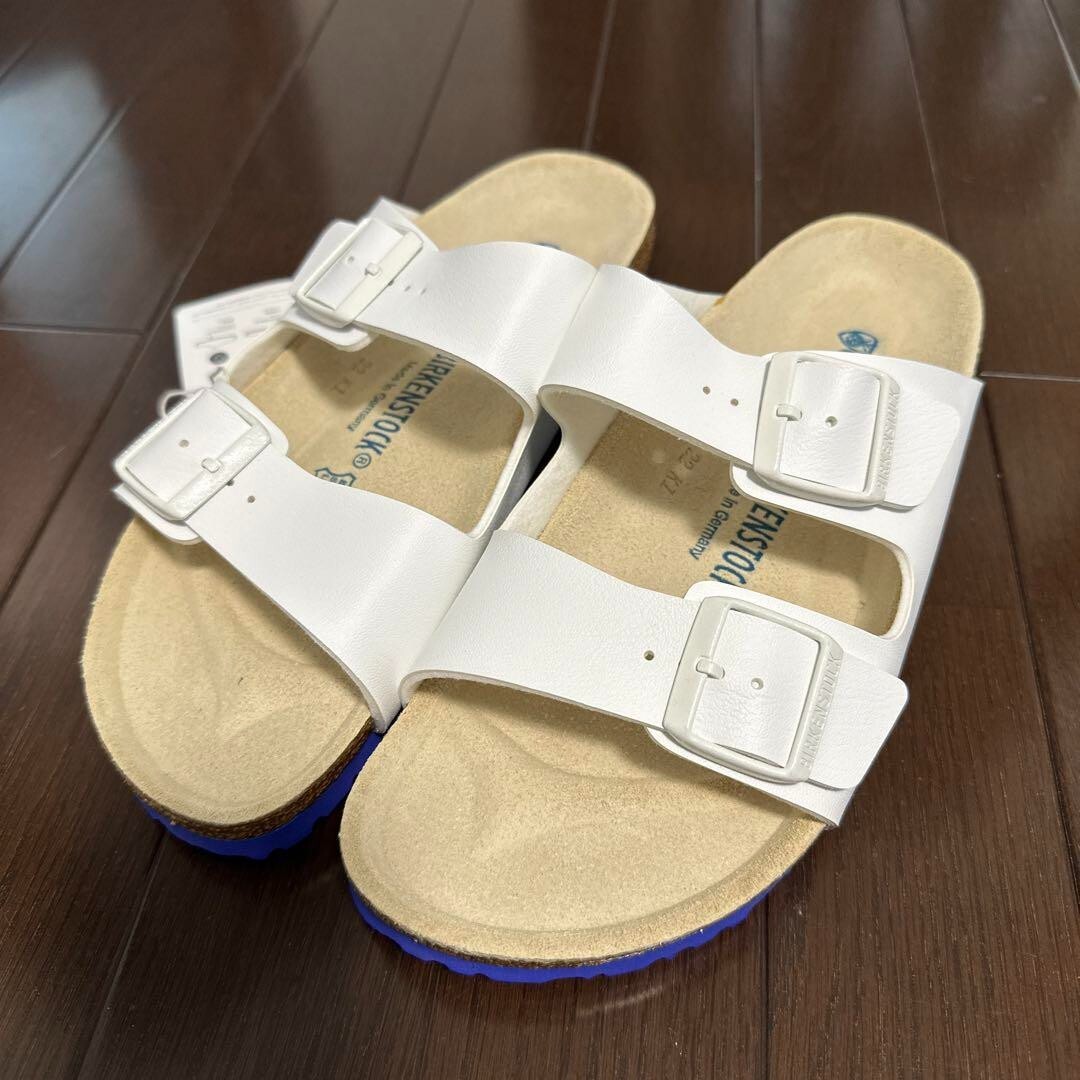 ビルケンシュトック　オーチバル　アリゾナ　size41 Birkenstock Arizona Sandals White Blue ORCIVAL Size 41 JP