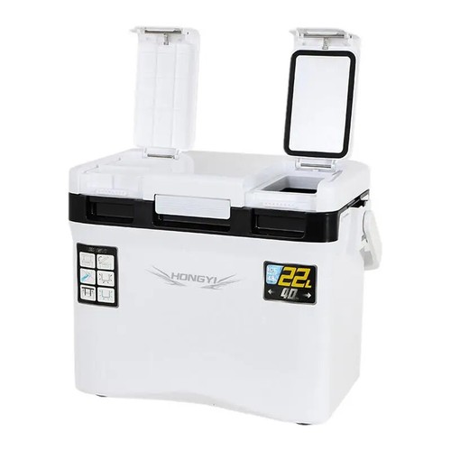 22L Fishing Cooler Box Fishing Live Bait Cooler Tackle Box Fish Lure Box Refrige