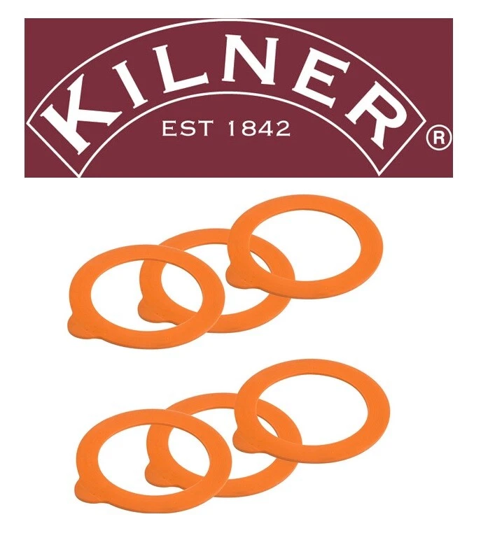 Rubber Jar Seals Kilner Pack Of 6 Clip Top Jar Seals Fits 0.35L - 2L Kilner Jars