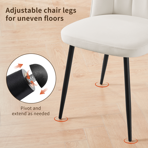 2/4/6X Dining Chairs Velvet Padded Seat Metal Legs Breakfast Kitchen Office - Picture 12 of 53