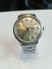 Vintage Timex Mechanical Men's Watch  Day Date Silver Dial