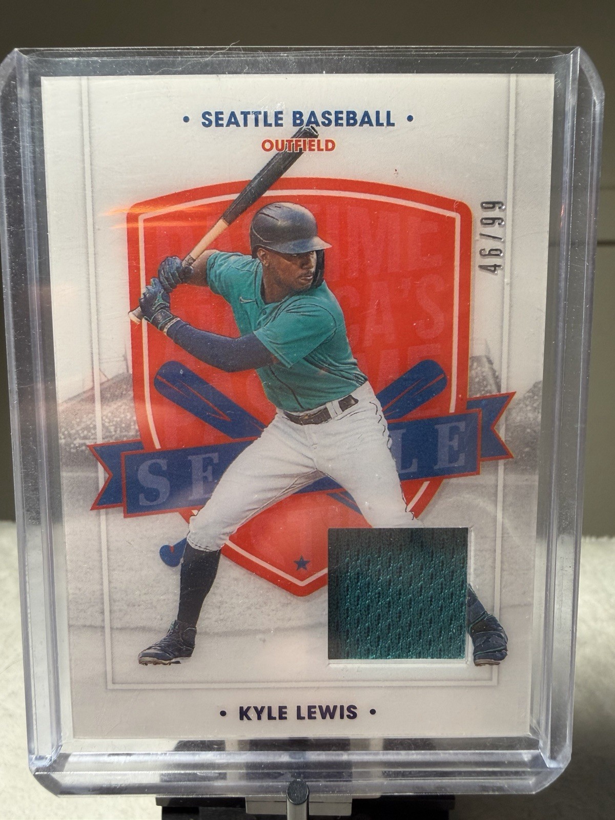2021 Panini Chronicles - America's Pastime Swatches Kyle Lewis #59  /99 (MEM)