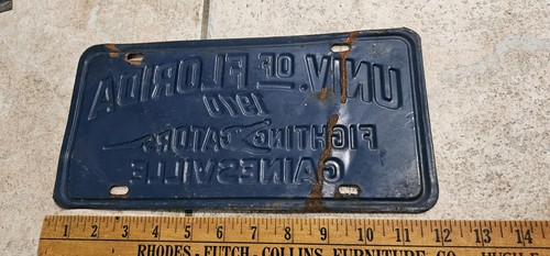 1970 University Of Florida Football Gators Gainesville Booster License Plate UF - Picture 4 of 4