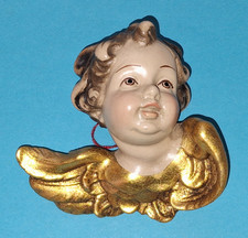 Putte, Engel, Engelskopf, Holz geschnitzt, 10 cm, Handarbeit, Südtirol, TOP 81L