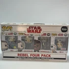 Funko Pop! Vinyl: Star Wars - TLJ-4 Pack- Good Guys - Costco (Exclusive)