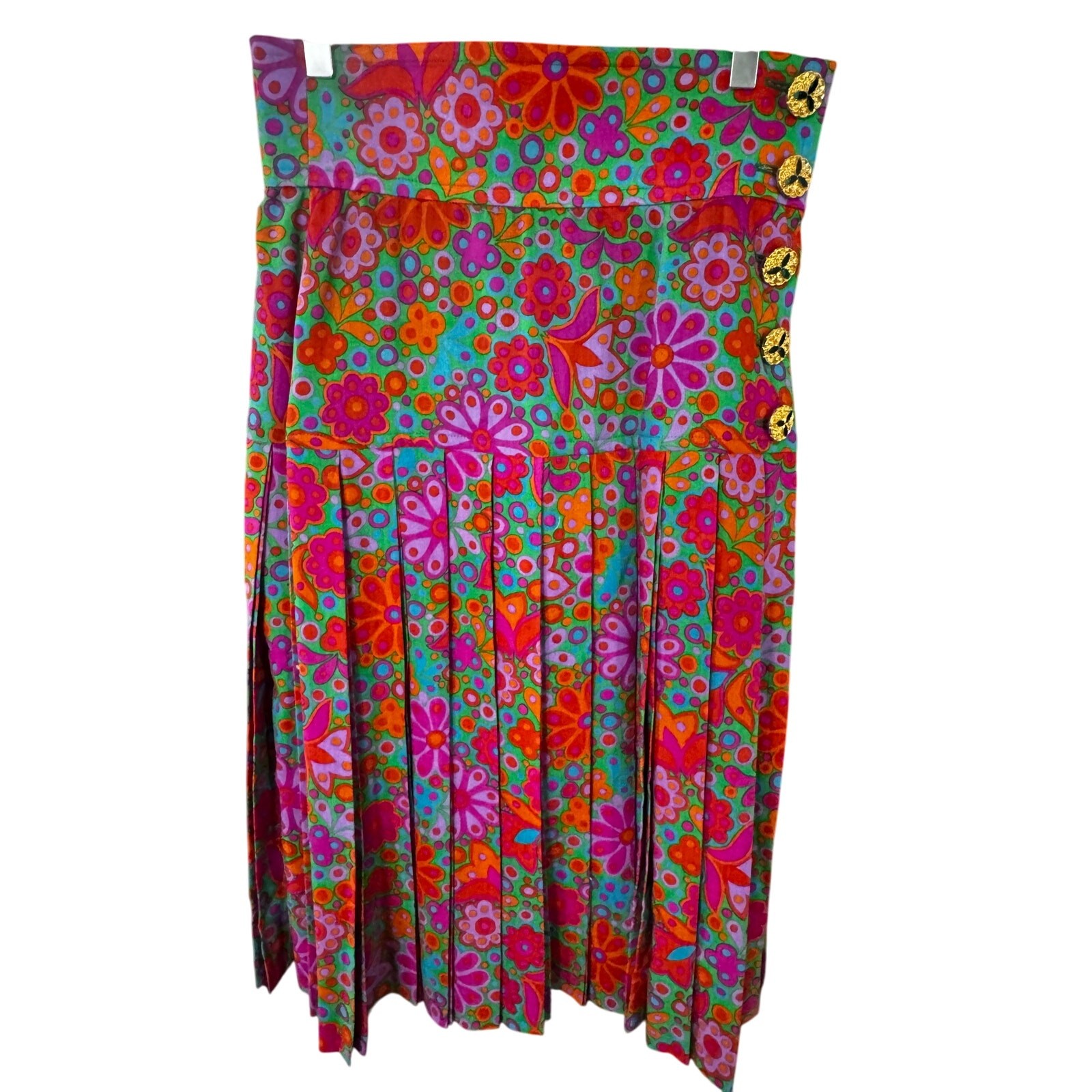 Gonna plissettata vintage Yves Saint Laurent Rive Gauche lana taglia 42 Made in France