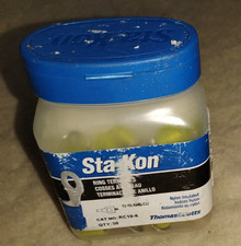 NEW Thomas & Betts Sta-Kon RC10-6 Ring Terminals 12-10AWG CU MADE IN USA nylon