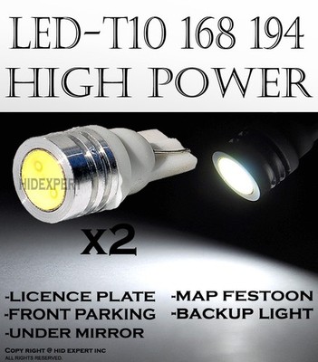 2 pairs T10 LED High Power White Color Easy Install Plug & Play Map Lights Z451