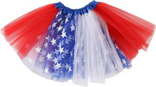 4Th of July Star Tutu for Girls Red White Blue Star Dress, Independence Day Amer