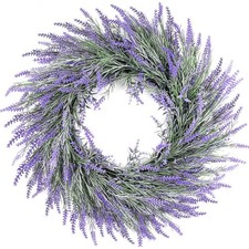 Spring Summer Lavender Door Wreath 21Inch Front Door Wreath All Seasons Wreat...