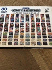SEGA Genesis Classic Black Game Console with 80 Preloaded Games w/Sonic Hedgehog