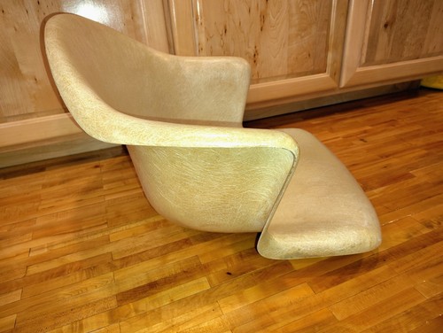Sedia vintage epoca Eames pergamena fibra di vetro seduta scocca non marcata Herman Miller - Foto 3 di 13