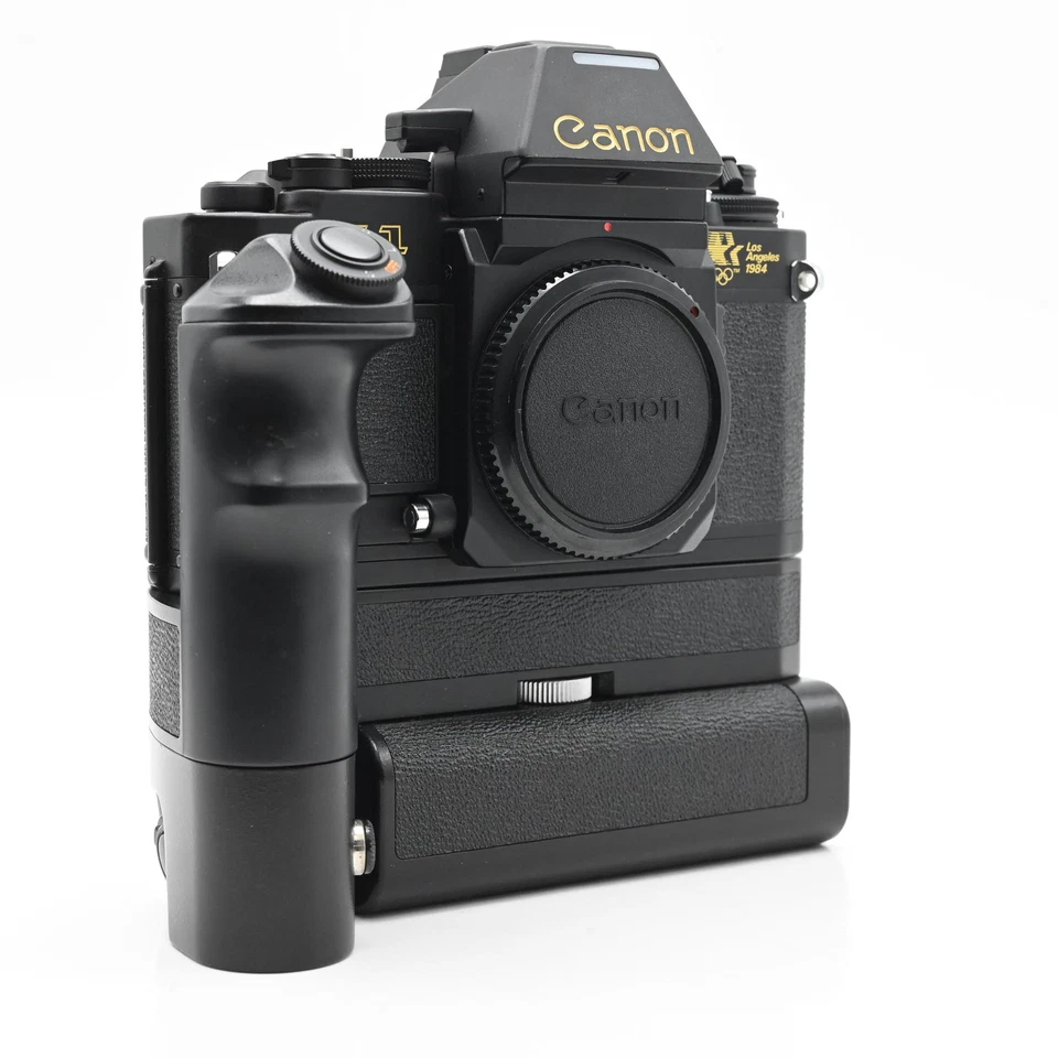 Canon F1N con cámara prisma AE Juegos Olímpicos de Los Ángeles 1984 con motor Drive #874