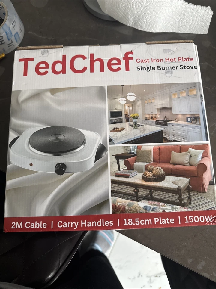 Electric Cooker Kitchen Travel Stove Single Burner Hot Plate Iron Cast Caravan - Image 2 of 4