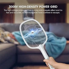 USB Handheld Rechargeable Zapper Killer Mosquito Fly Swatter Bug Insect Racket
