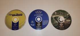 VIRTUA TENNIS, TEE OFF & UEFA STRIKER for the Sega Dreamcast - UK PAL Versions