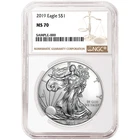2019 $1 American Silver Eagle NGC MS70 Brown Label