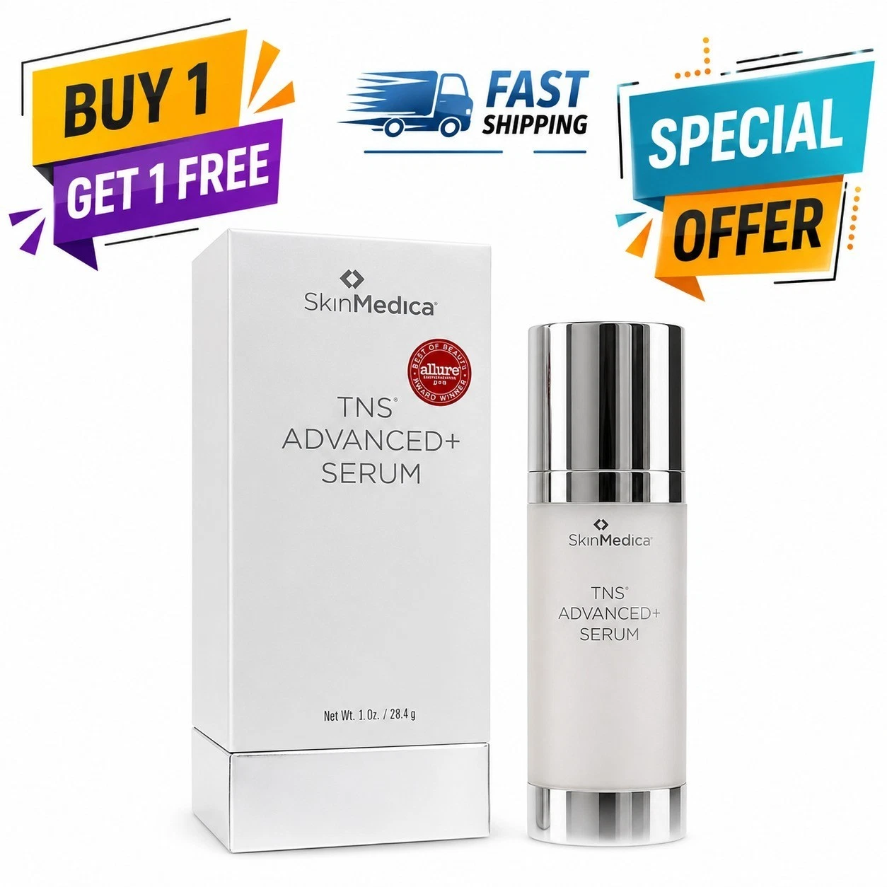 SkinMedica TNS Advanced+ Serum 1oz / 28.4g | EXP 10/27 | New Sealed