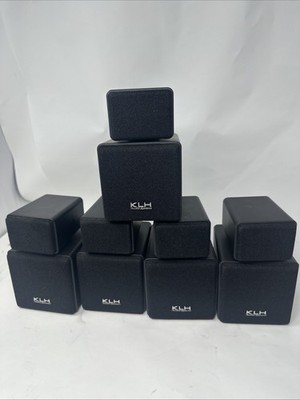 Set of 5 KLH Audio Systems Model 09 Speakers Black Twistable Satellite Speakers