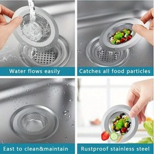 2PCS Stainless Steel Kitchen Sink Strainers   4.5" Food Catcher for Most Drains