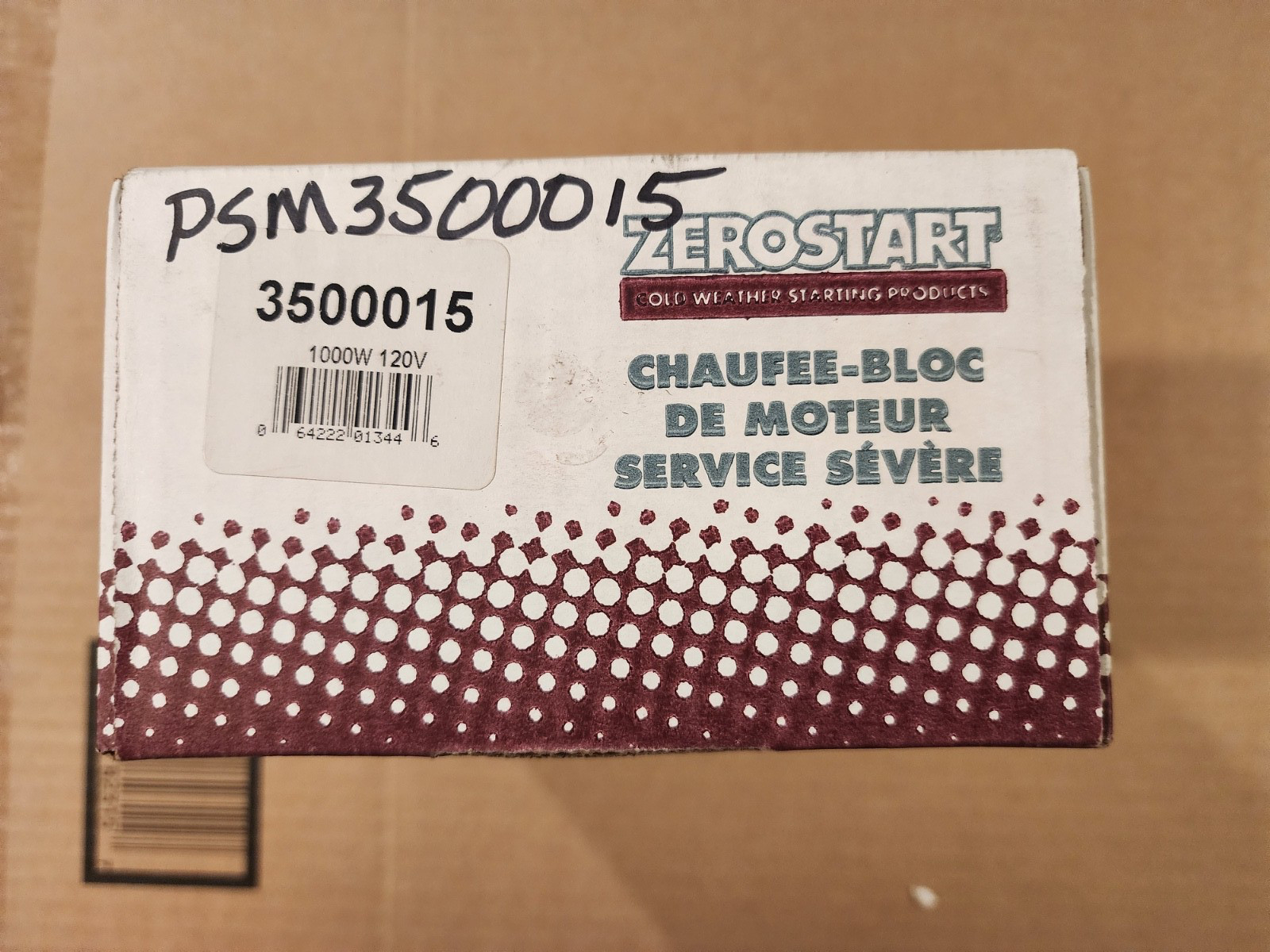 Zerostart 350-0015 PSM 3500015 Genuine OEM 120V Engine Block Heater with Cord