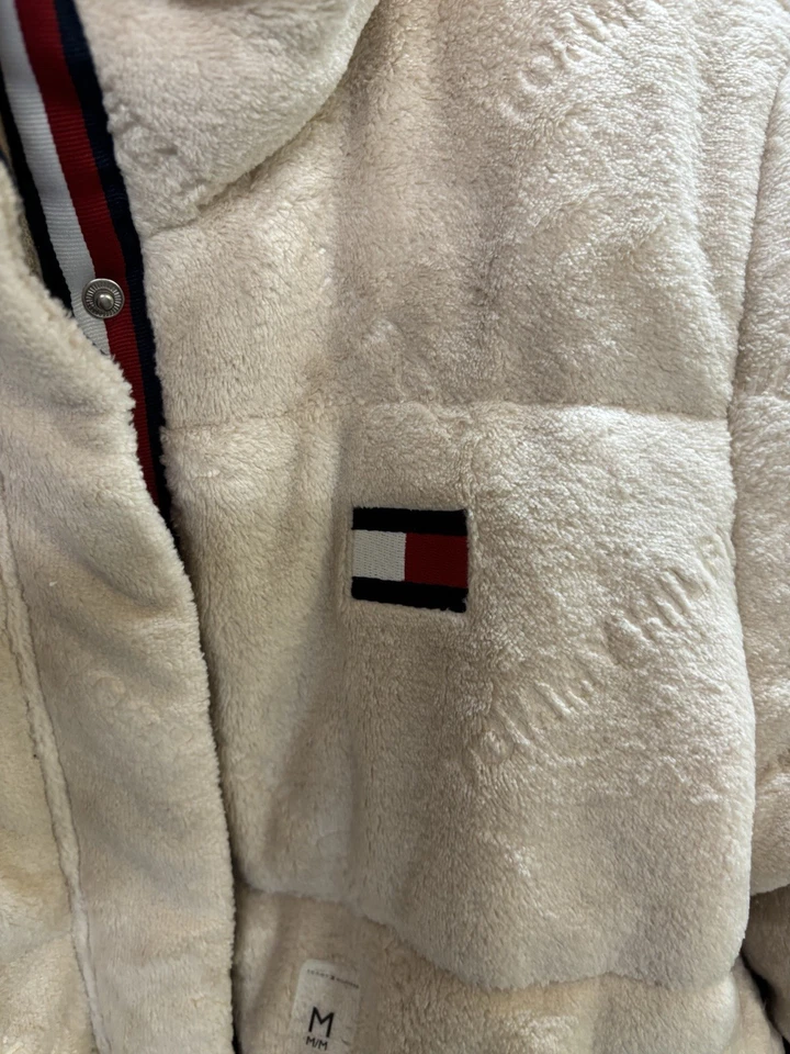 Tommy Hilfiger женщин плюшевая куртка кремовый цвет размер средний новый с Ярлыками - Изображение 3 из 4