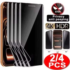 Privacy Hydrogel Film For iPhone 17 16 15 14 13 12 11 Pro Max Screen Protector