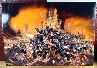 Warhammer 40K Black Templars John Blanche Art Displate Metal Poster 26.5 x18.75 