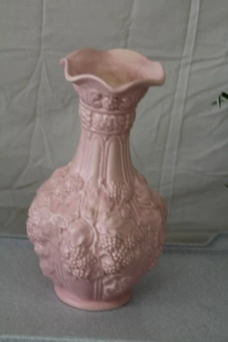 Vintage Imperial Glass Loganberry Pattern Milk Glass Vase 10 1/4 in.