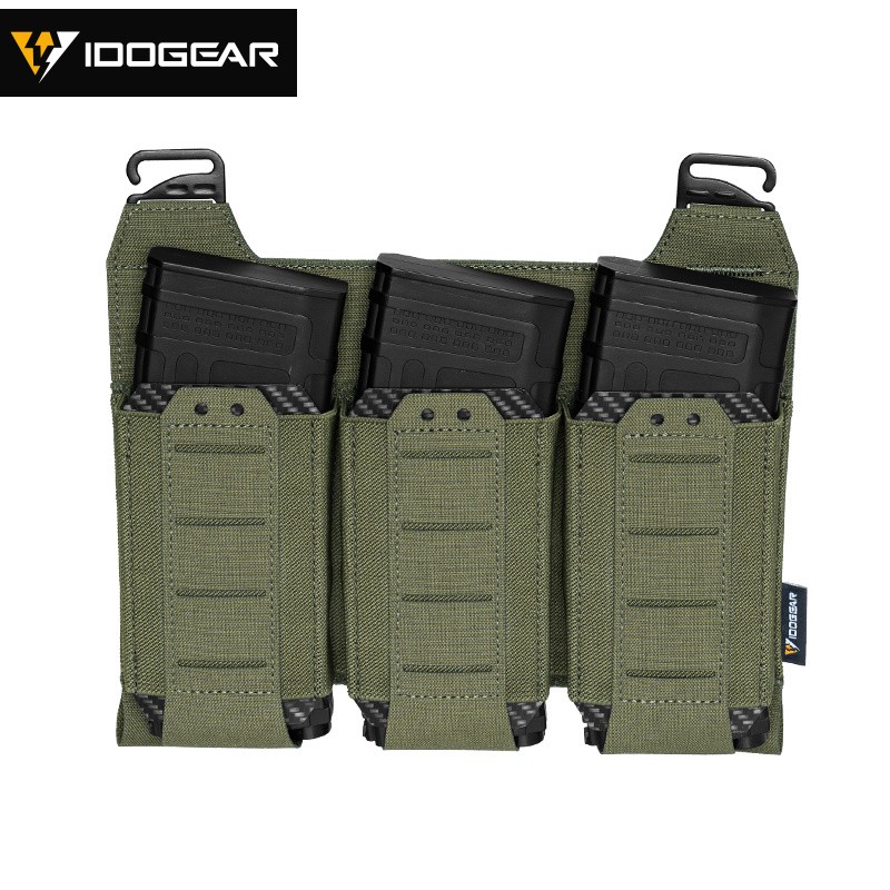 ATSタイプ　Triple 5.56/Glock Pouch 個人製作品 IDOGEAR Tactical Triple 5.56 Mag Pouch Laser Cut G-Buckle