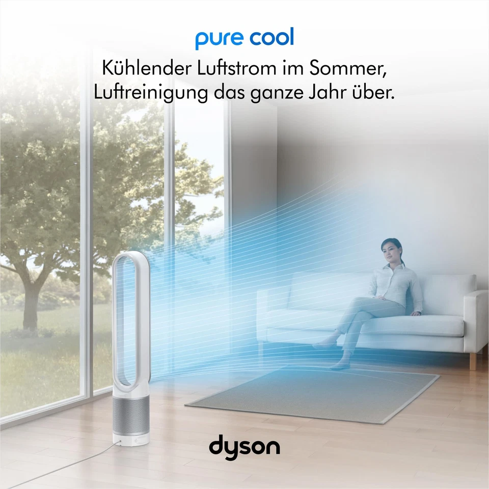 Dyson Pure Cool TP00 purificatore d'aria ventilatore a torre - bianco/argento - Immagine 4 di 4
