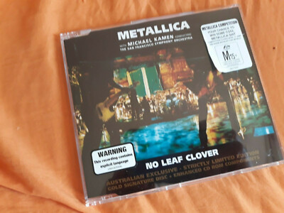 METALLICA MICHAEL KAMEN CD SIGLE NO LEAF CLOVER SIGNED MADE IN AUSTRALIA VG++ 