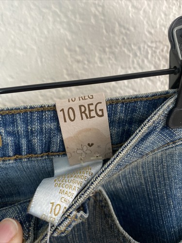 Limited Too Girls Bling Embellished Jeans Size 10 Regular Flare NWT T72 - Picture 7 of 12