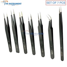 Stainless Steel Anti-Static Watchmaker Jewelry Tweezer Maintenance Repair Tools