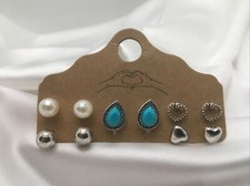 10 Piece Matching Stud Earrings Set Retro Boho Chakra New Free Ship 816