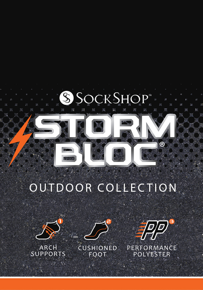Storm Bloc 4 Pack Mens Lightweight Summer Hiking Work Socks for Hot