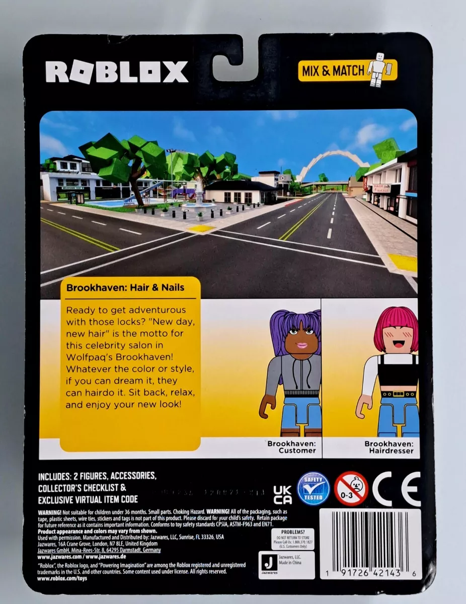 Roblox - 2 Bonecos de 7cm - Brookhaven: Hair And Nails em Promoção