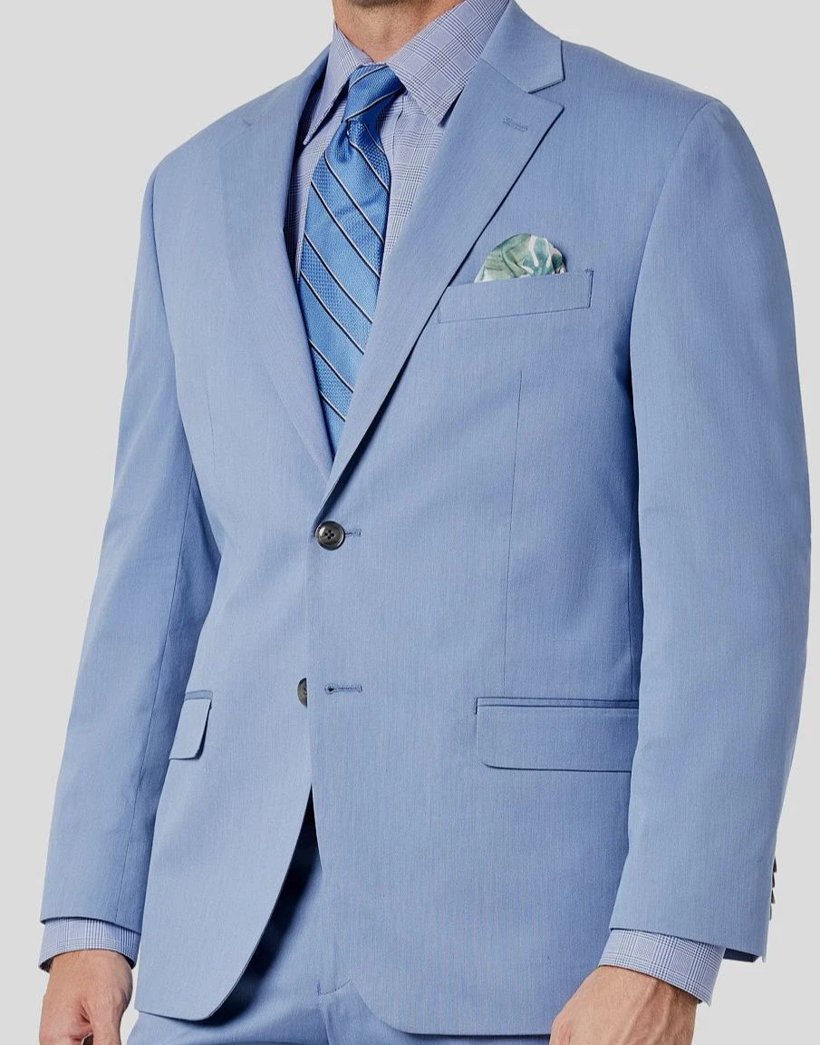 360 Sean John Men s Blue Solid Classic Fit Sport Coat Suit Jacket