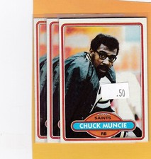 1980 TOPPS FOOTBALL CHUCK MUNCIE #40 LOT (3) EXMT-NRMT SAINTS *L4033