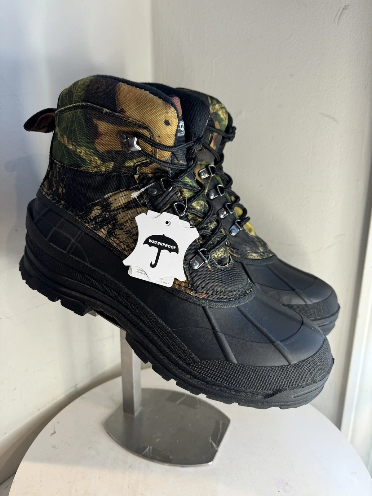 Camouflage Winter Snow Hunting 6 Inch Tall Waterproof Men’s Boots
