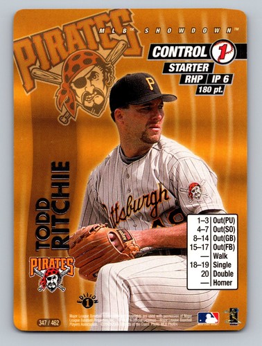 2001 MLB Showdown 1st Edition Todd Ritchie #347 card