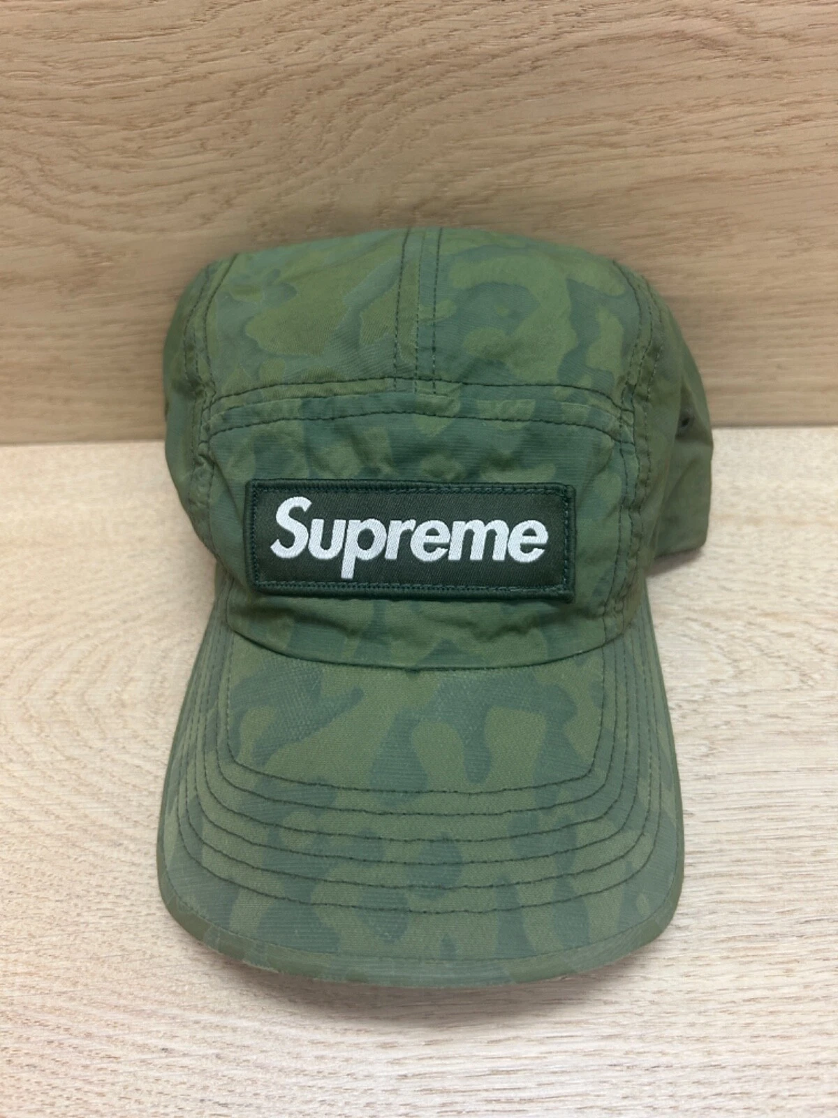 CASQUETTE DE CAMP CAMOUFLAGE VERT NYLON SURTEINT SUPRÊME / OS / RÉGLABLE / 100% AUTHENTIQUE