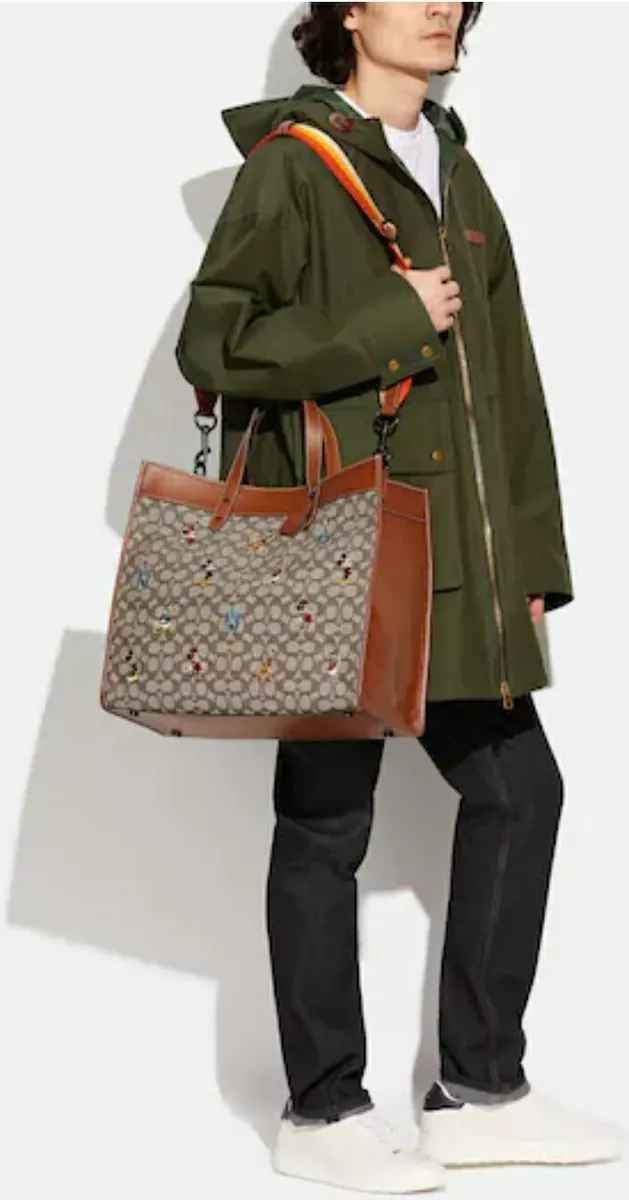 NEW DISNEY X COACH 50TH ANNIVERSARY MICKEY FRIENDS FIELD TOTE 40