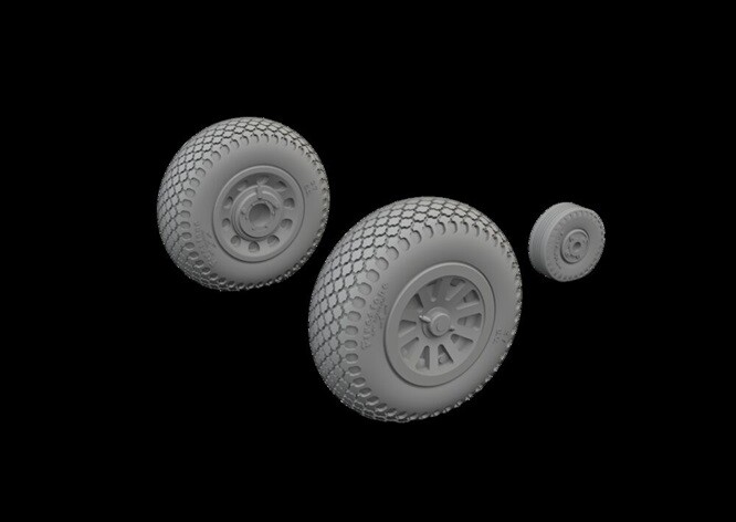 Eduard Accessories 672368 - 1:72 P-51D Wheels Cross Tread - New