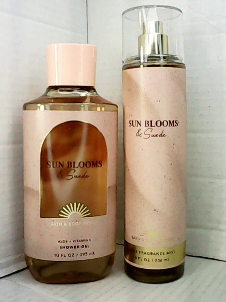 Bath & Body Works Sun Blooms & Suede Fragrance Mist Spray & Shower Gel body  wash