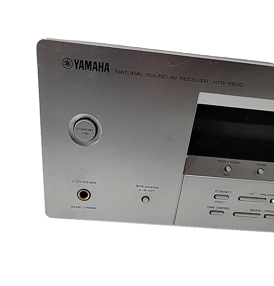Yamaha HTR-5830 5.1 Channel Home Theater AV Receiver Silver - No Remote - Tested - Image 3 of 4