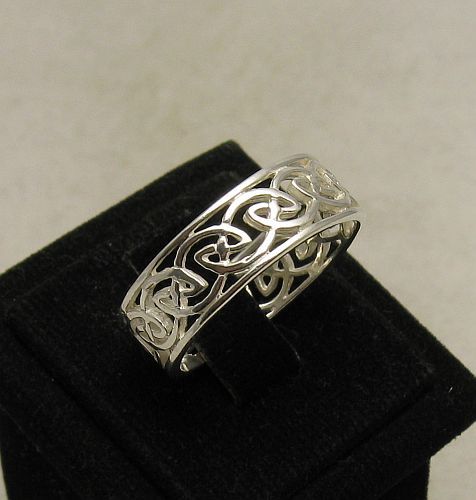 Echtes Sterling Silber Ring Keltisches Band Punziert Soliden 925 Handgefertigt